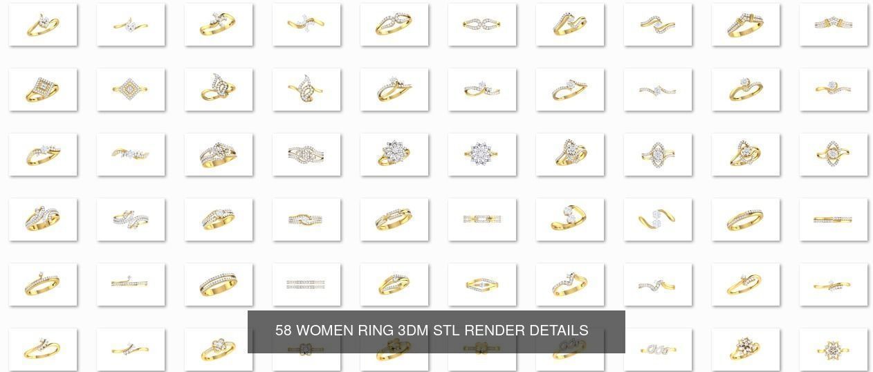 3000 Ring Mega  Collection 3dm stl renders details  _20