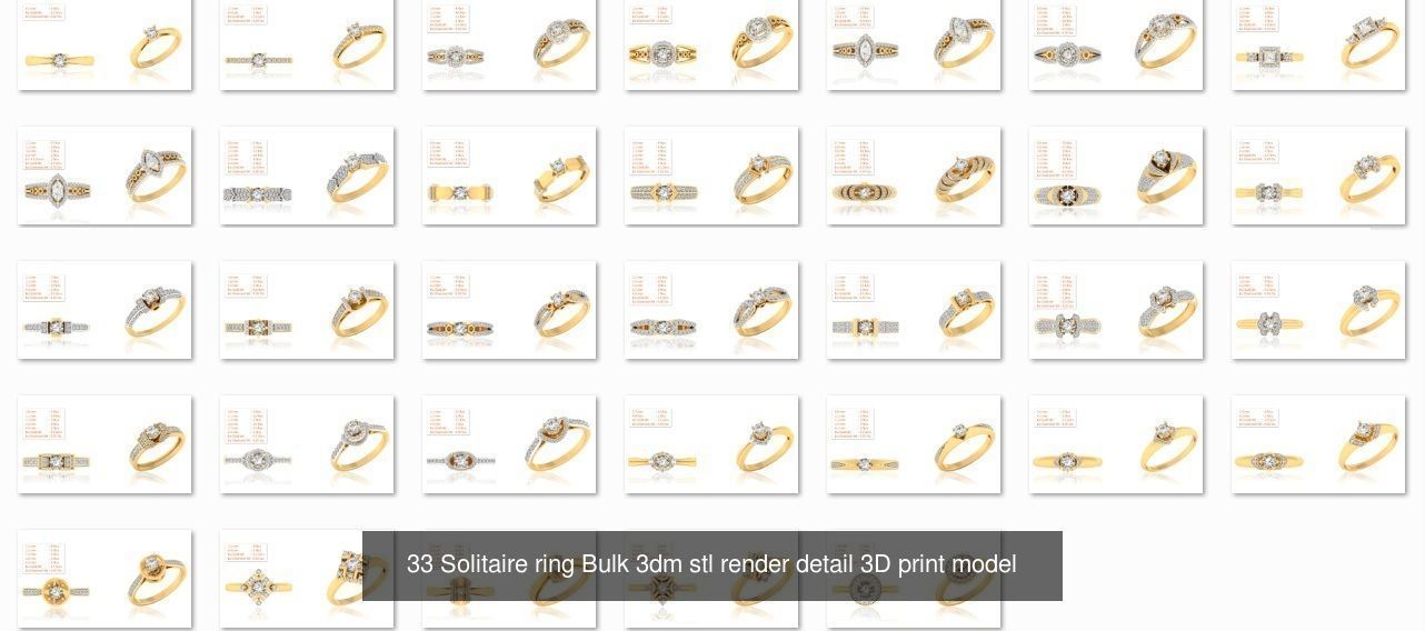 3000 Ring Mega  Collection 3dm stl renders details  _6