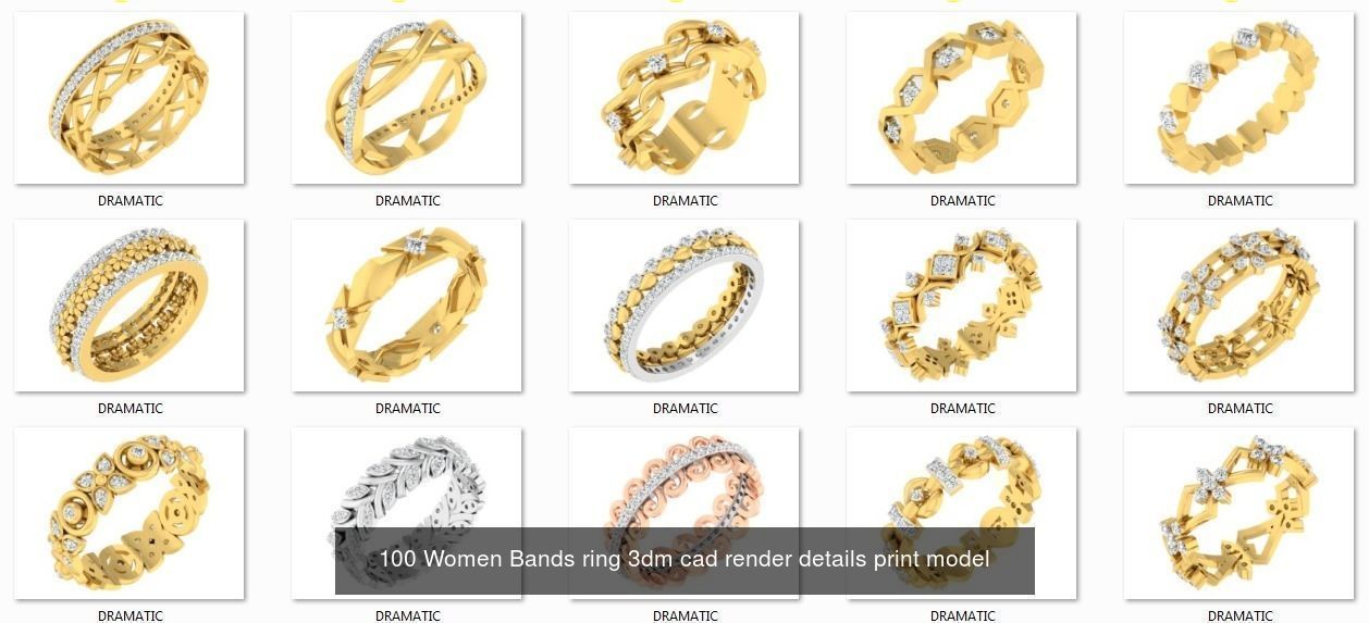 3000 Ring Mega  Collection 3dm stl renders details  _10