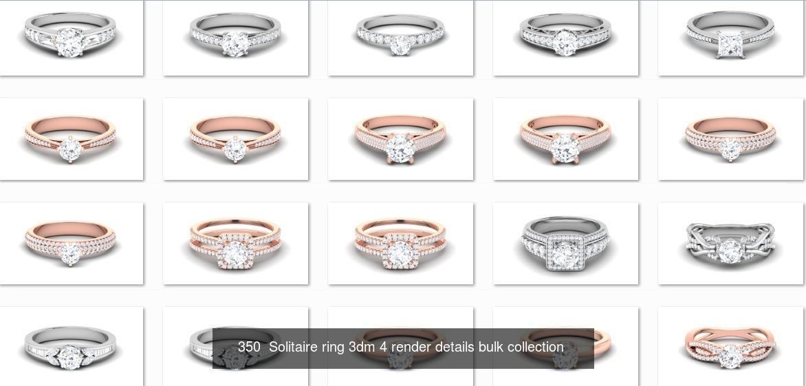 3000 Ring Mega  Collection 3dm stl renders details  _3