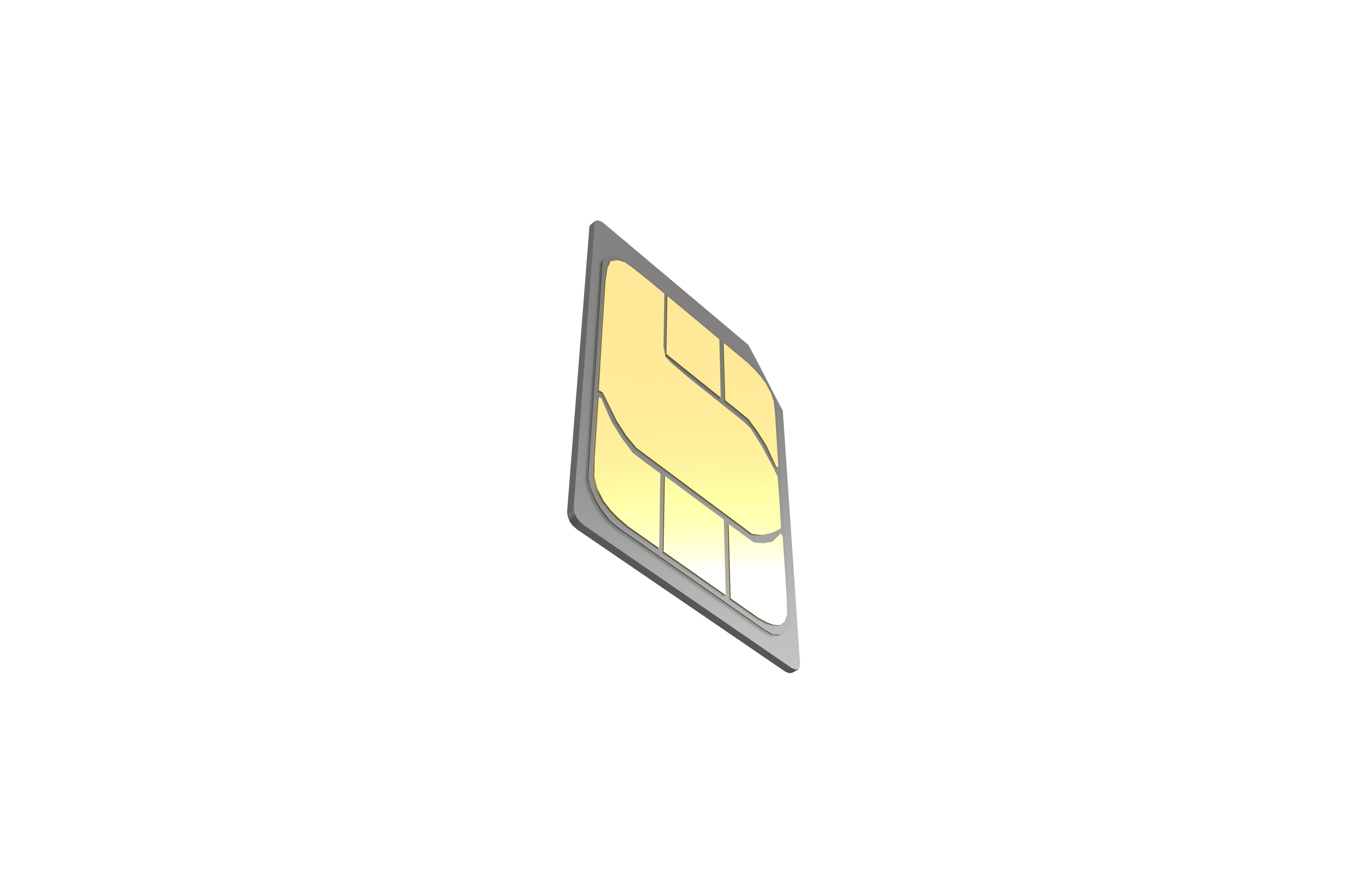 Nano Sim Card v1 003 Low-poly 3D model_3