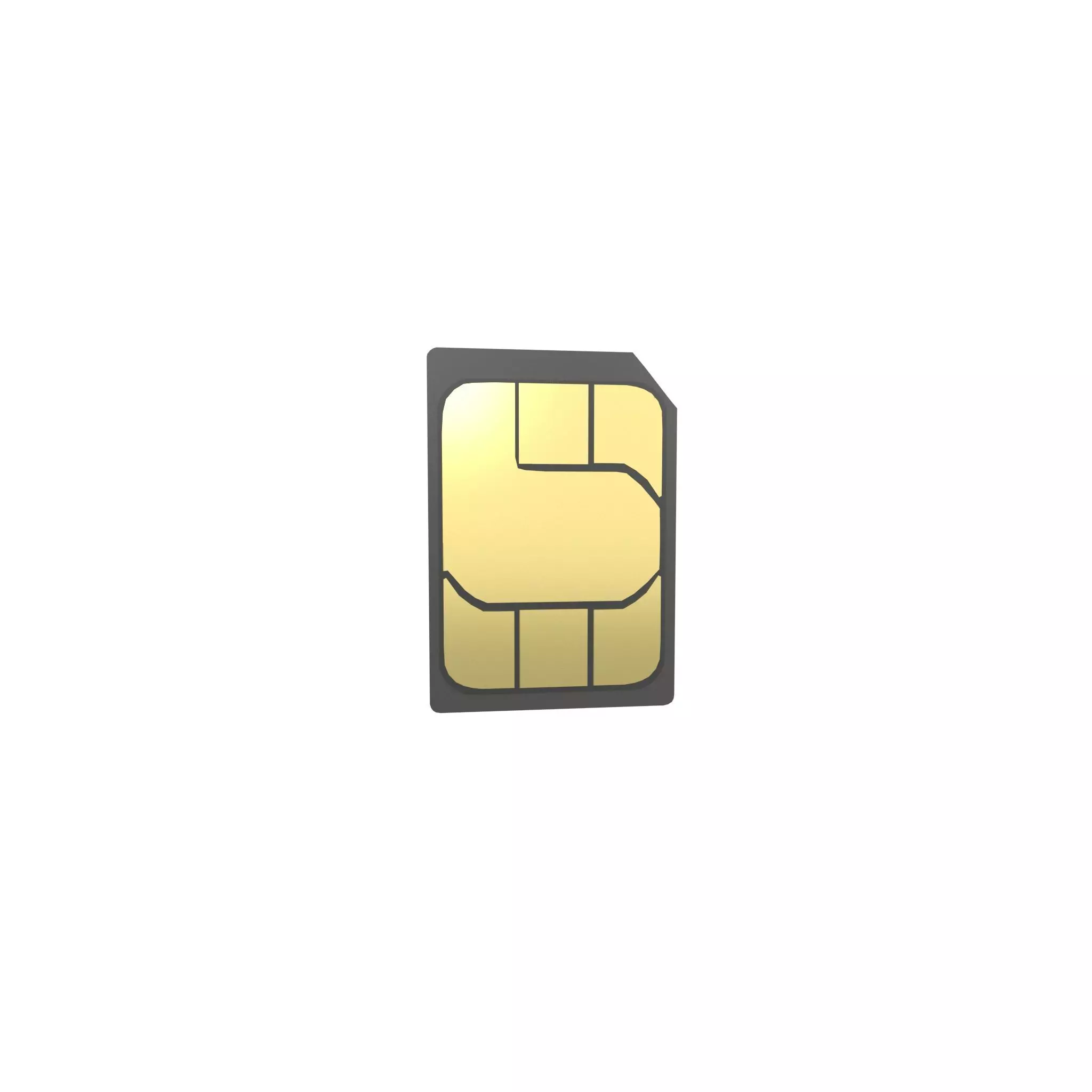 Nano Sim Card v1 003 Low-poly 3D model_0