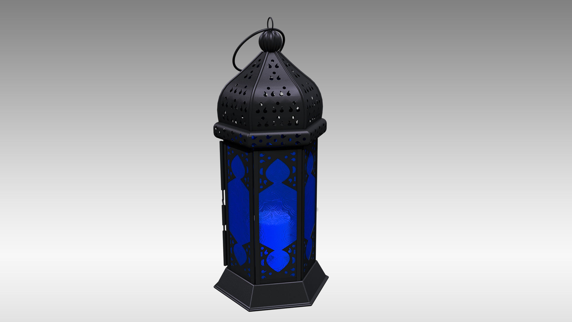 Moroccan Lantern 01 Low-poly 3D model_3