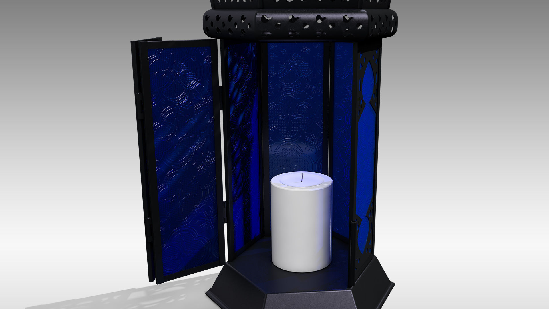 Moroccan Lantern 01 Low-poly 3D model_13