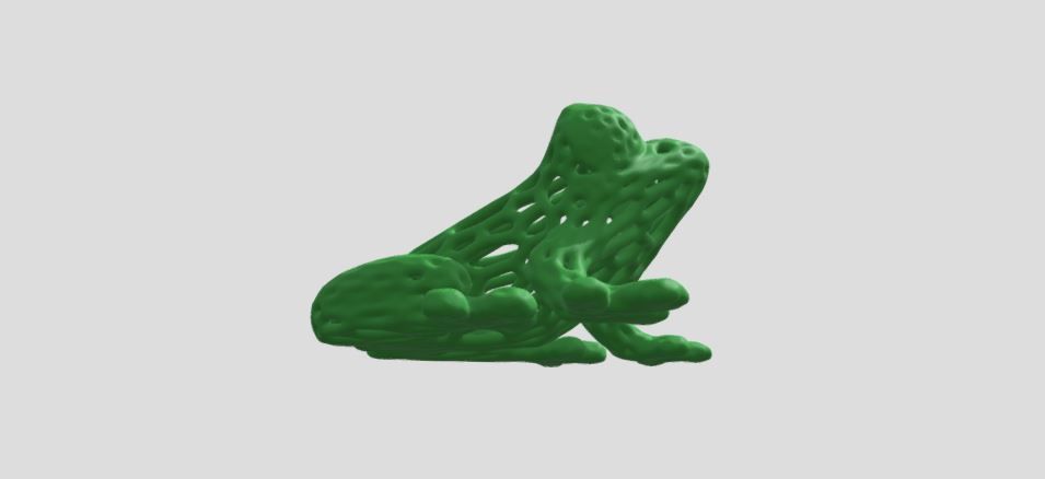 frog art sculpture 3D print model_2