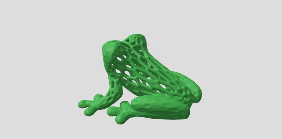 frog art sculpture 3D print model_1