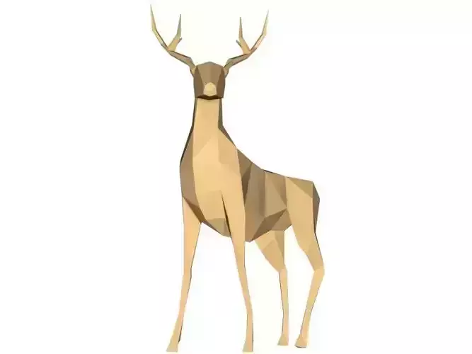 Polygonal Deer Printable