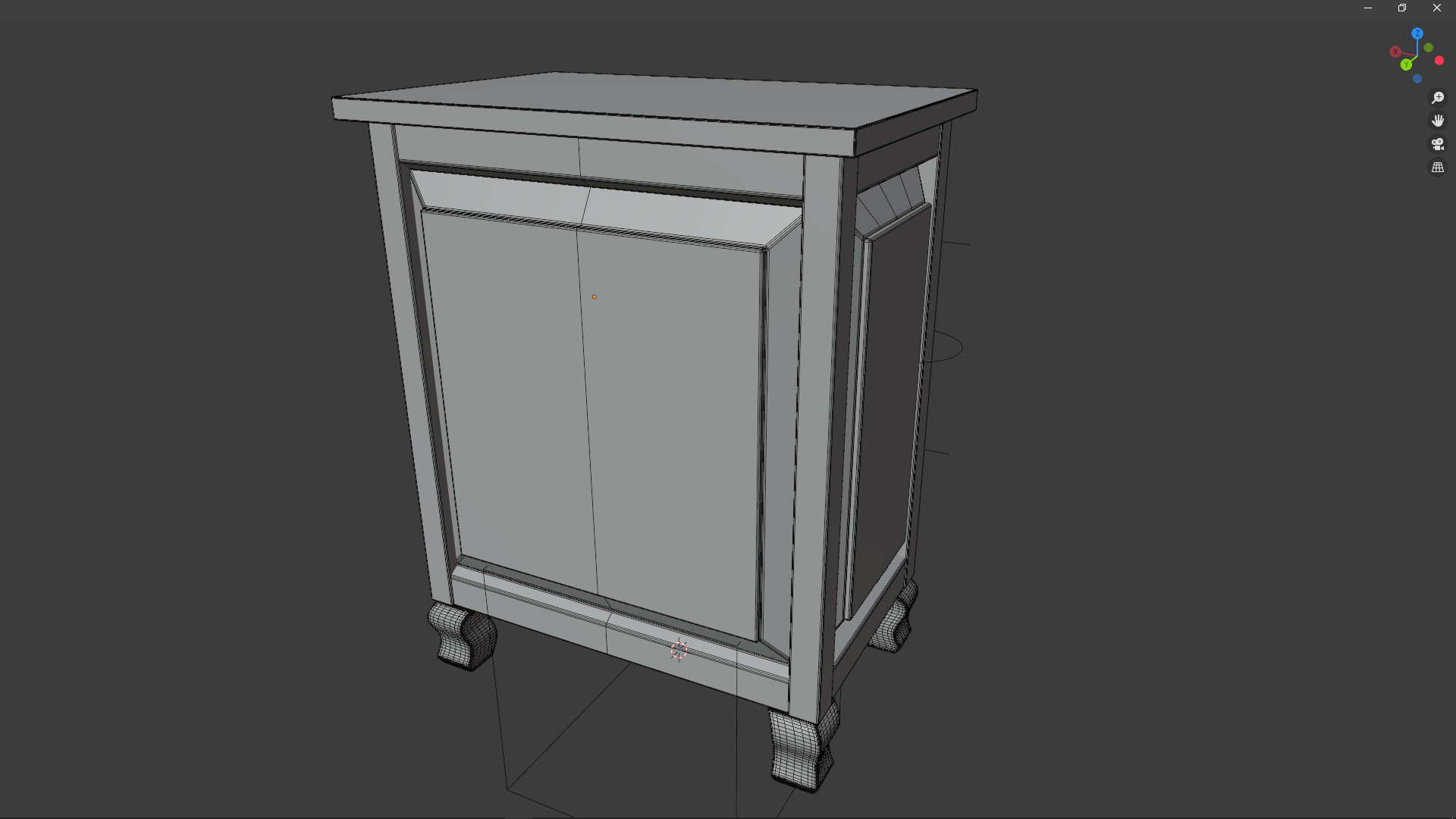 Blue Born Wooden Cabinet 3D model_11