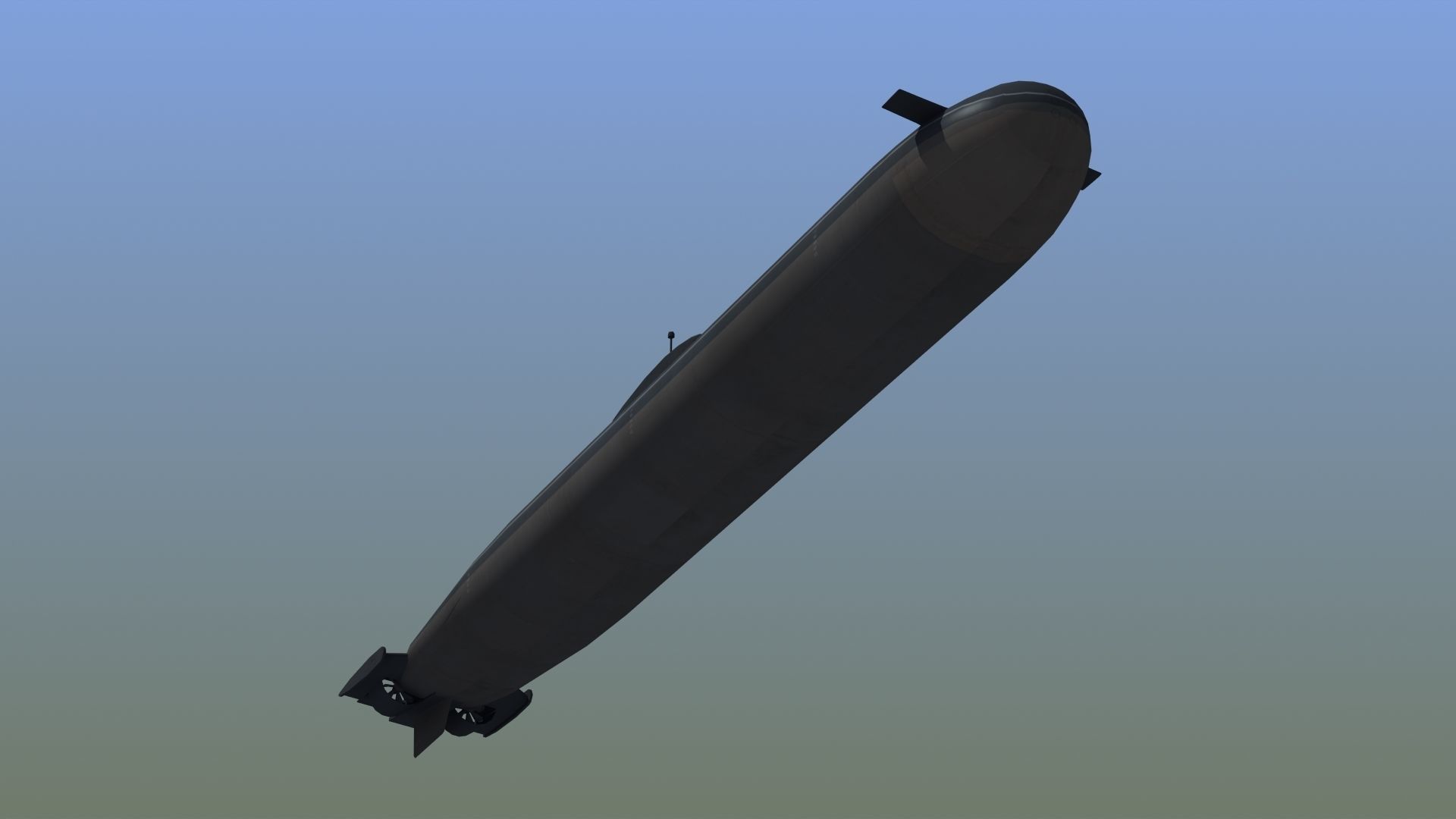 Typhoon Submarine Low-poly 3D model_18