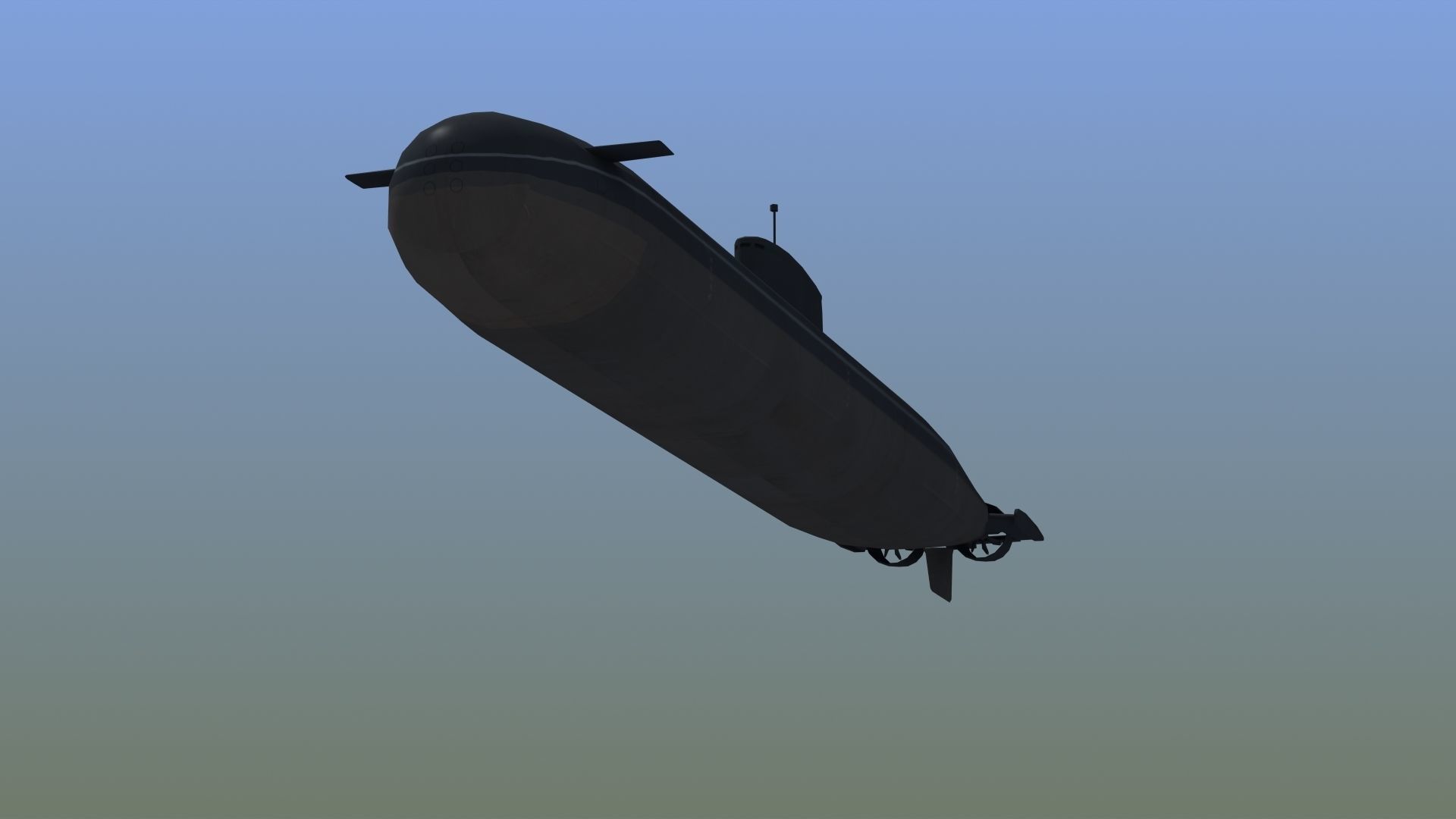 Typhoon Submarine Low-poly 3D model_15