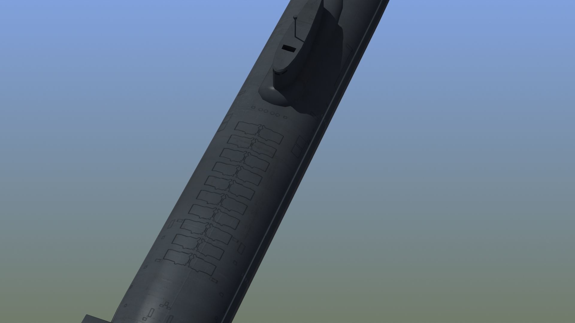 Typhoon Submarine Low-poly 3D model_5