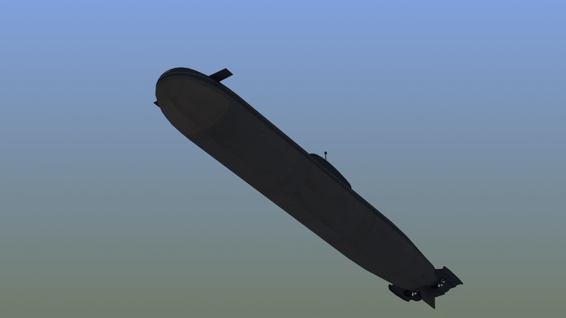 Typhoon Submarine Low-poly 3D model_16