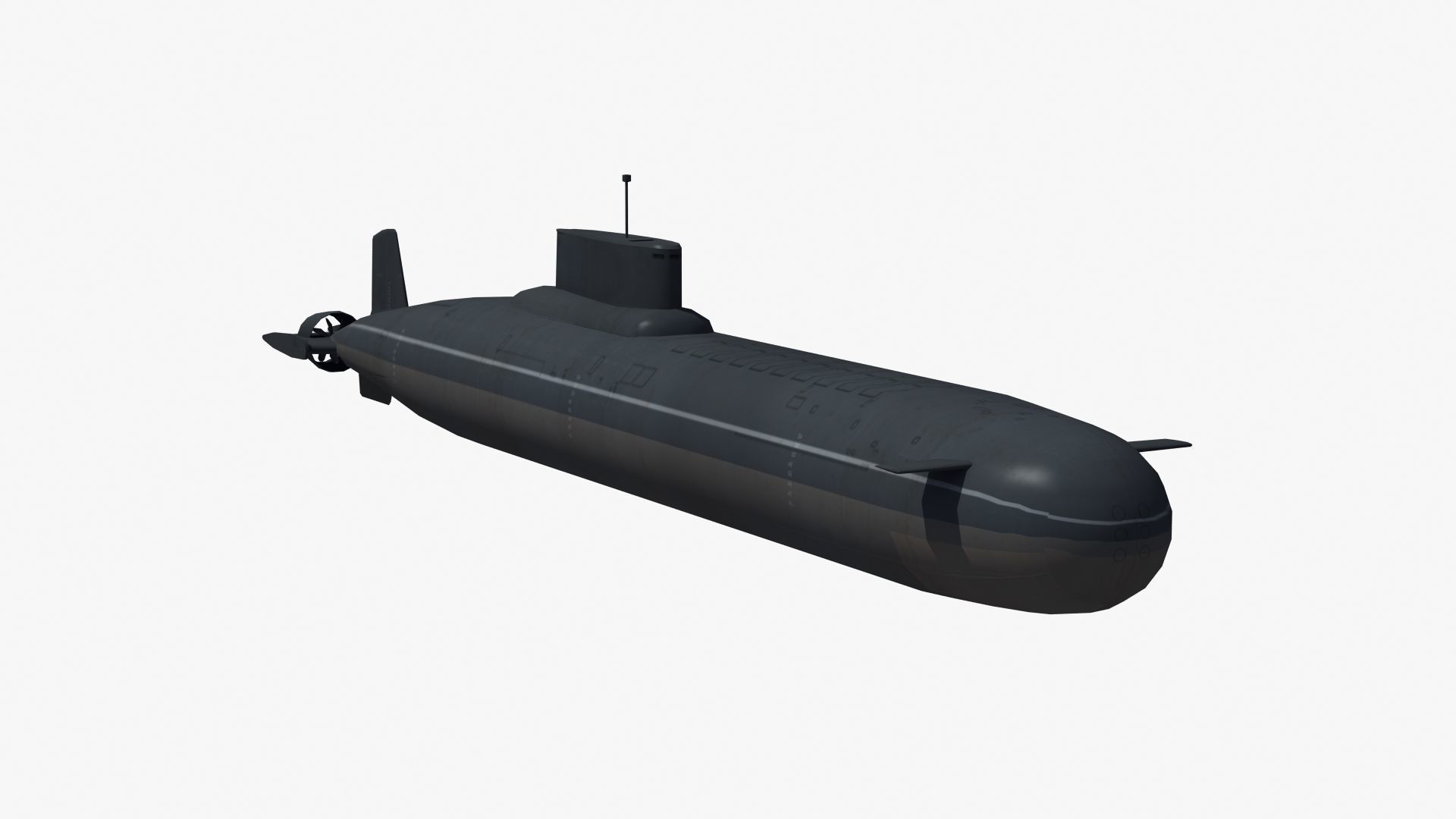 Typhoon Submarine Low-poly 3D model_31