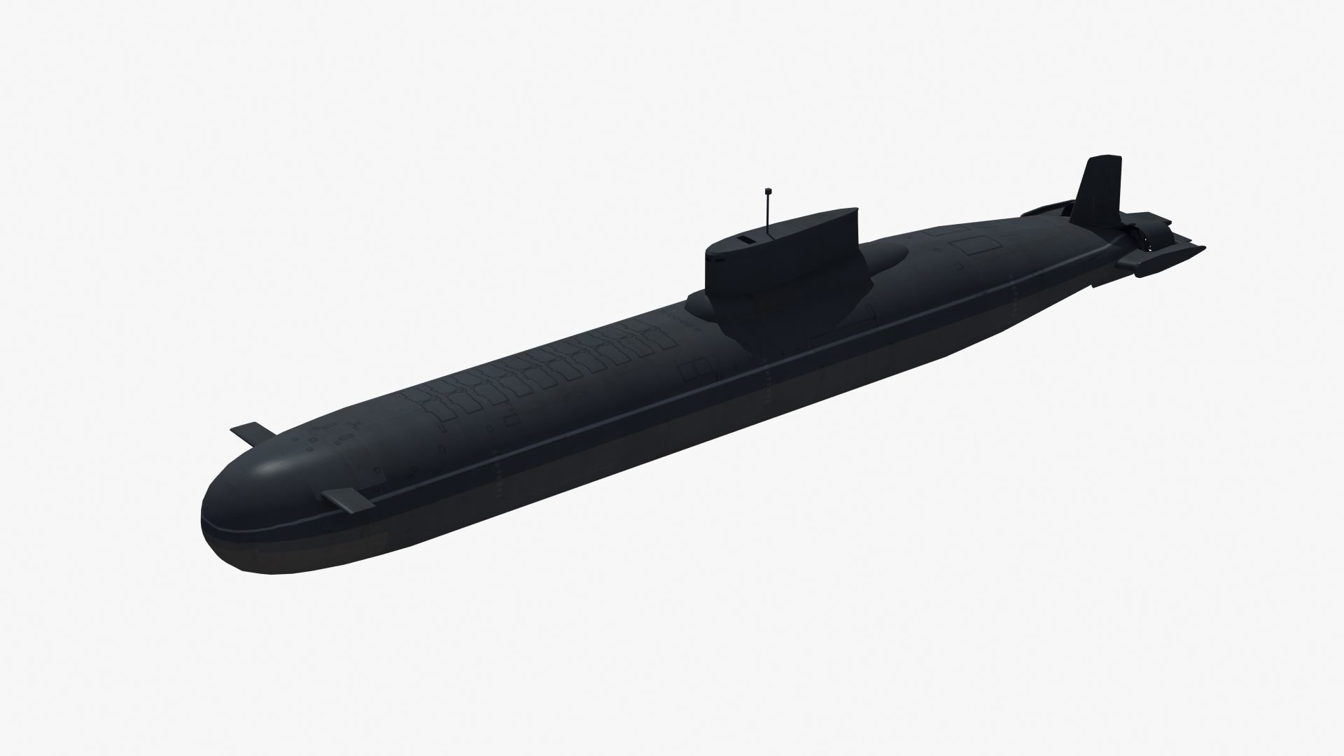 Typhoon Submarine Low-poly 3D model_21