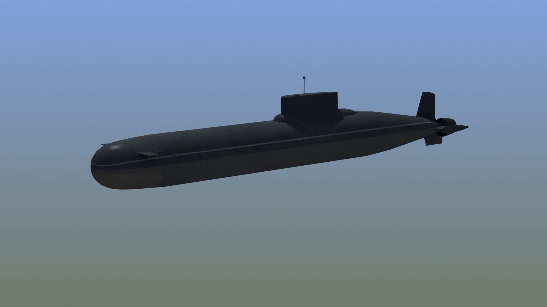 Typhoon Submarine Low-poly 3D model_6