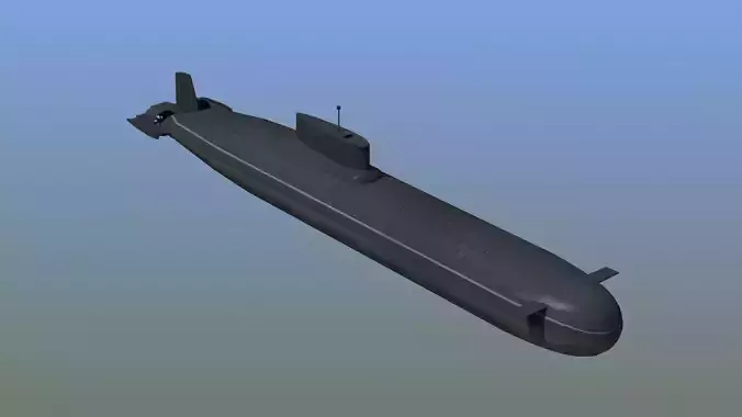 Typhoon Submarine Low-poly 3D model