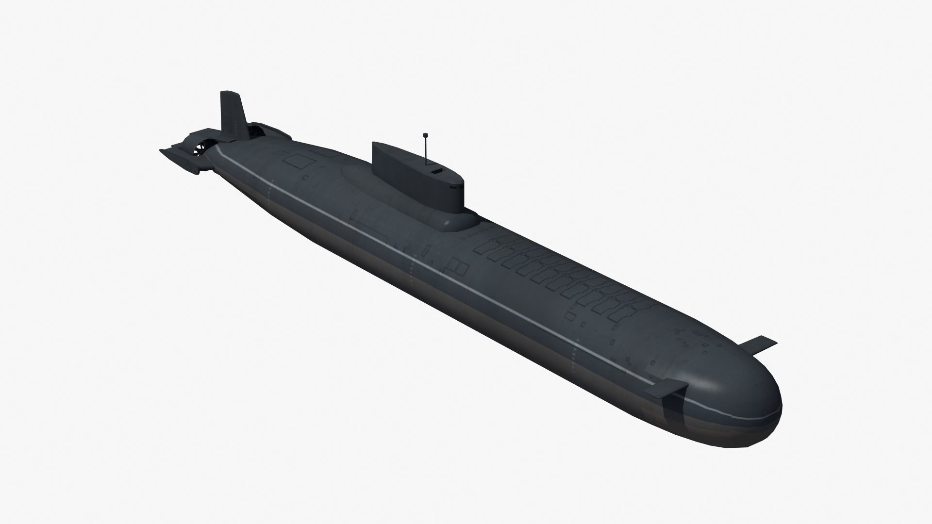 Typhoon Submarine Low-poly 3D model_19