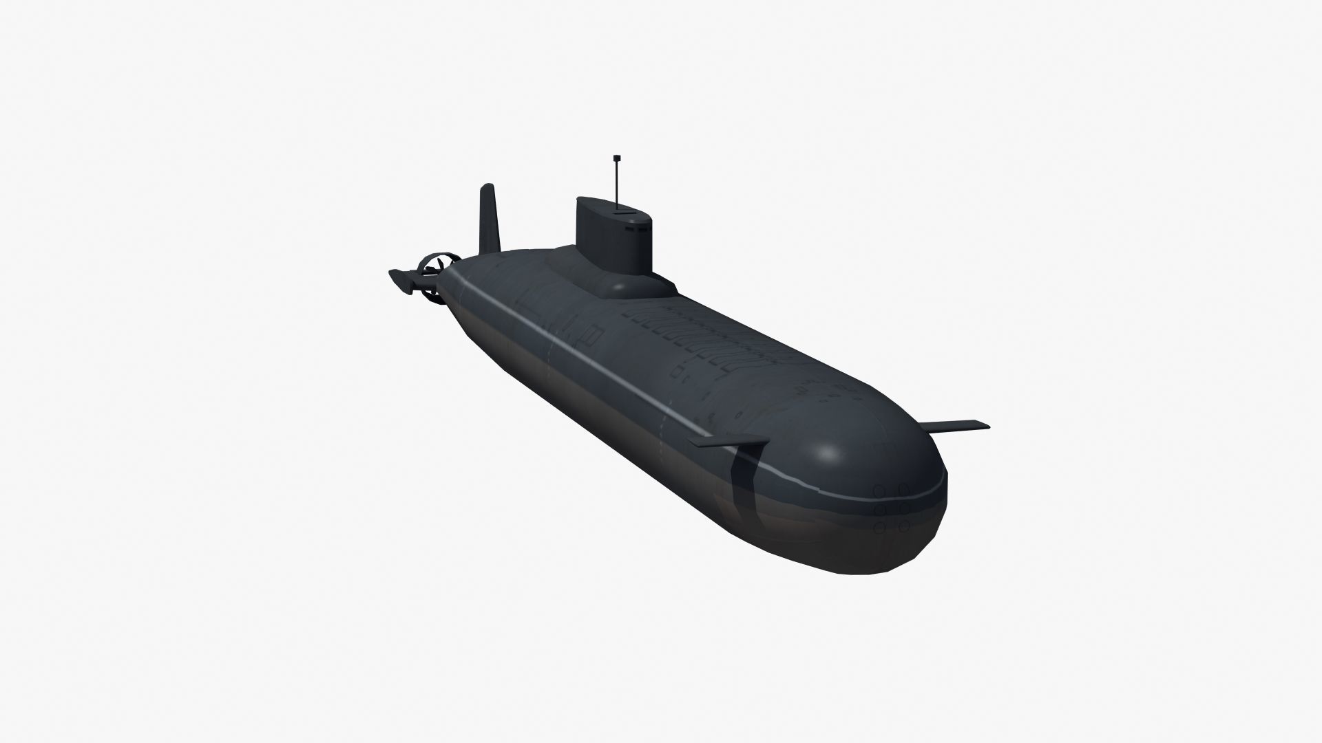 Typhoon Submarine Low-poly 3D model_32