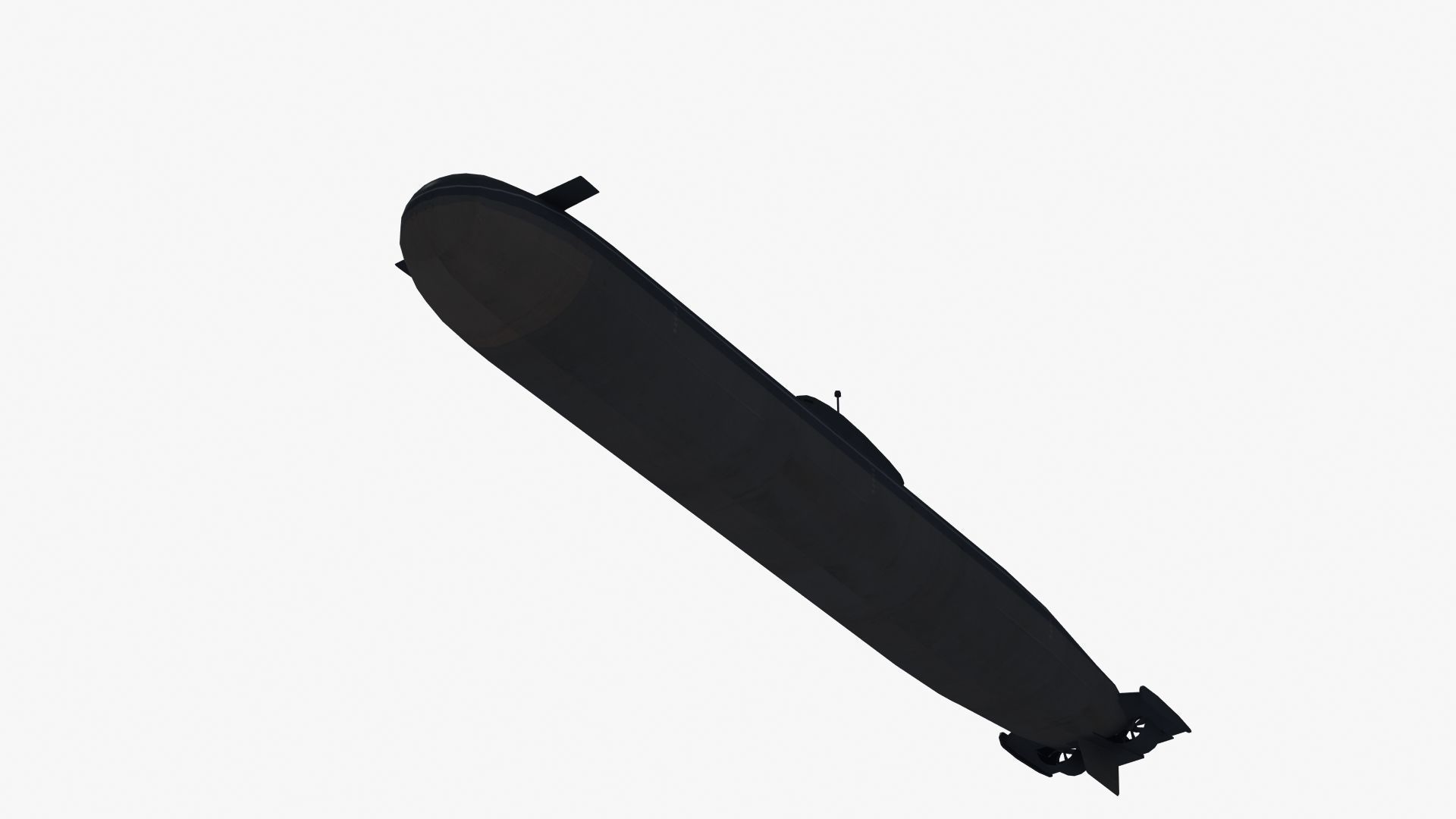 Typhoon Submarine Low-poly 3D model_35