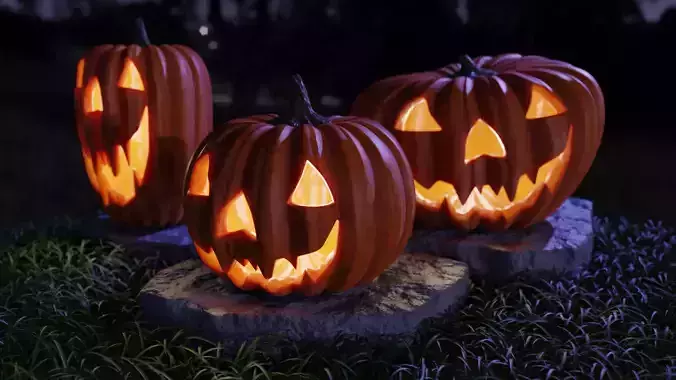 Blue Born Halloween Pumpkin