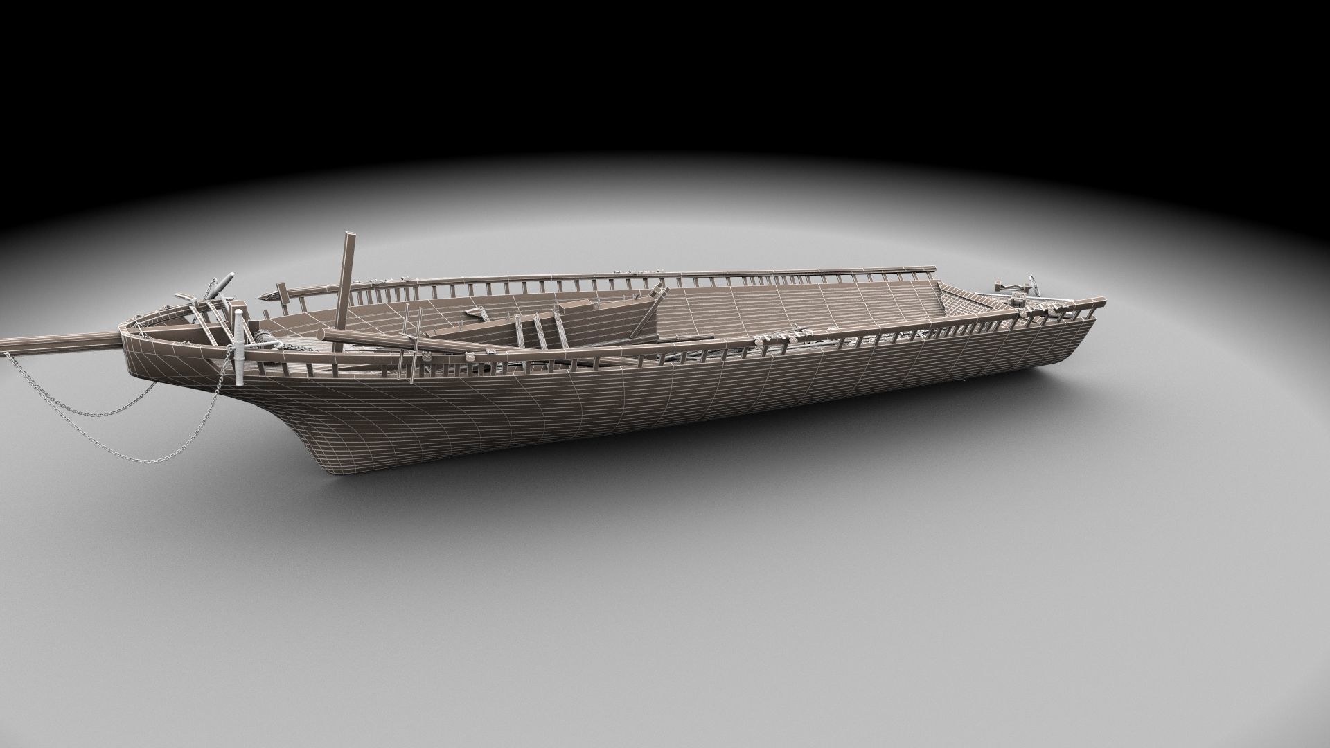 Wooden shipwreck 2 3D model_13