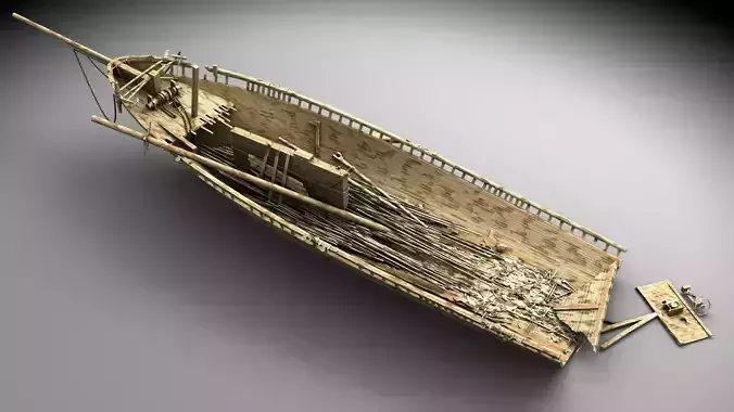 Wooden shipwreck 2 3D model