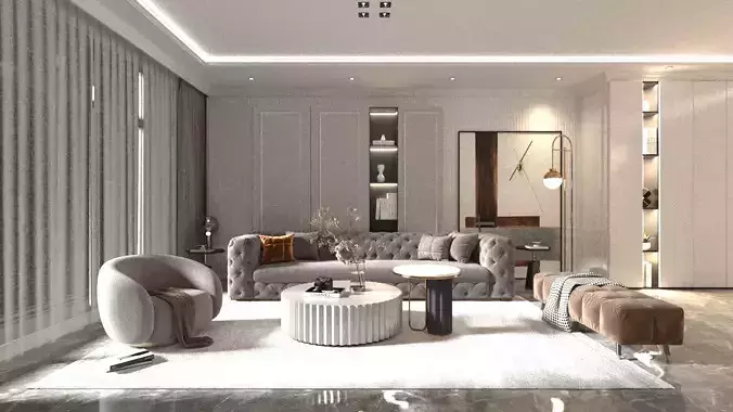 Interior Scene-Modern Chic Interior