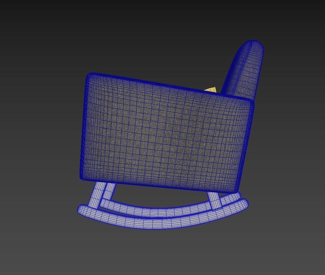 Karla Dubois Milo Rocking Chair 3D model_5