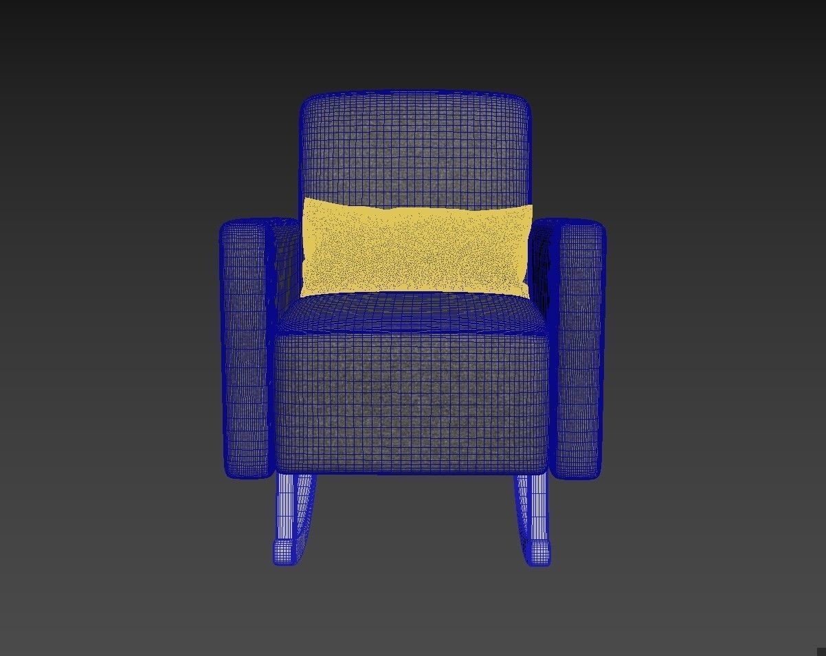 Karla Dubois Milo Rocking Chair 3D model_4
