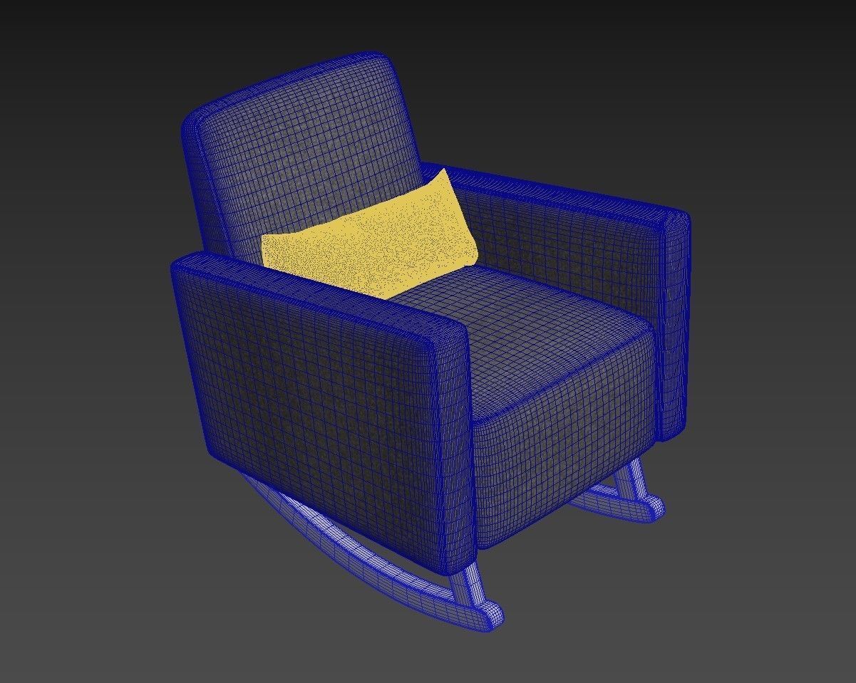 Karla Dubois Milo Rocking Chair 3D model_6