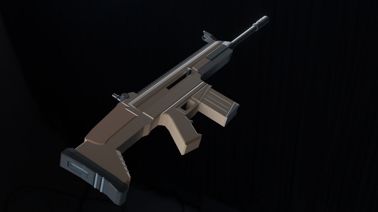 Rigged Weapons 3D model_3