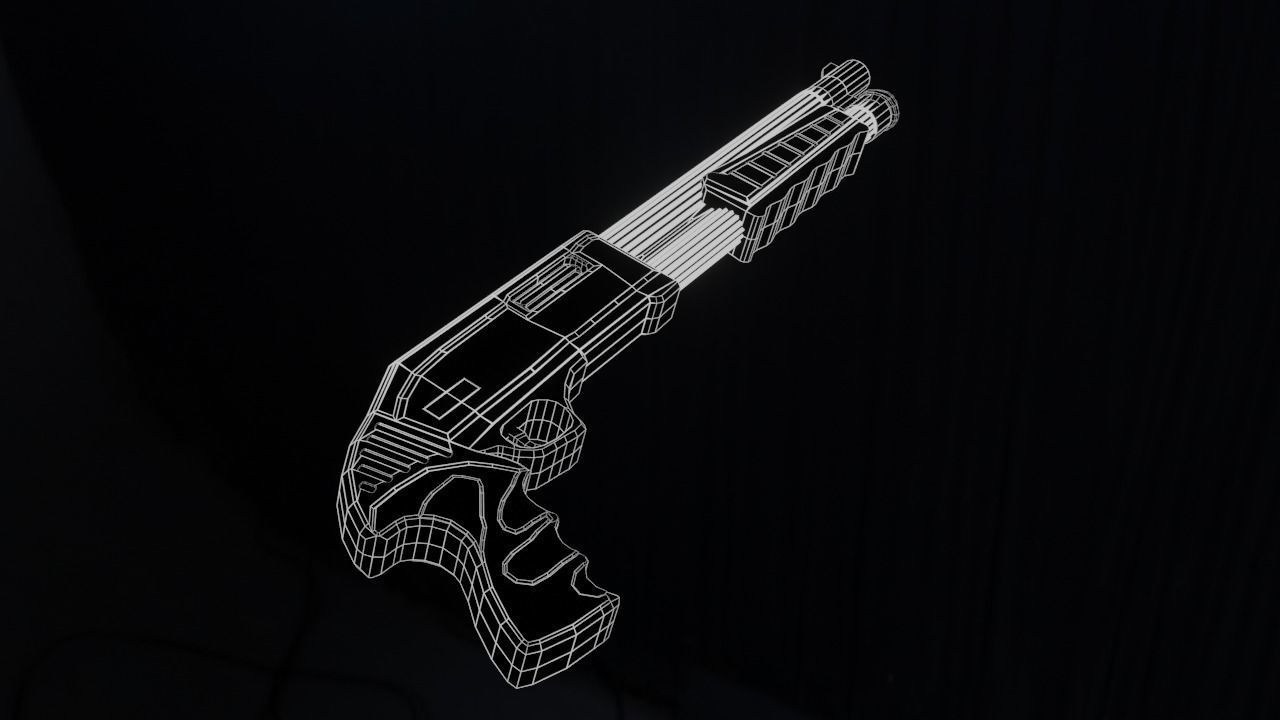 Rigged Weapons 3D model_6