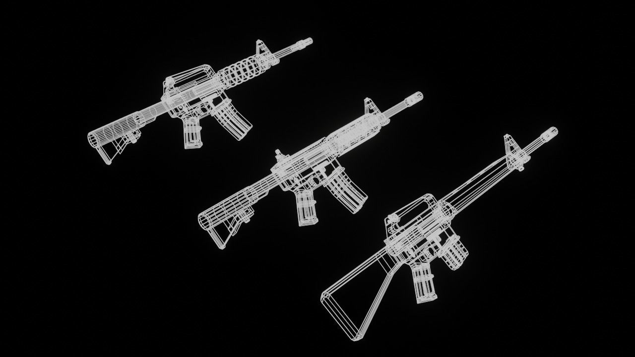 Rigged Weapons 3D model_14