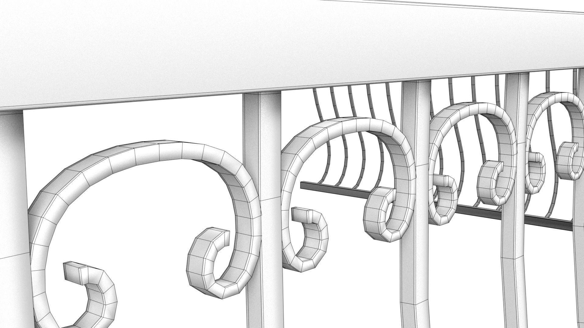 Balcony Railing 3D model_29