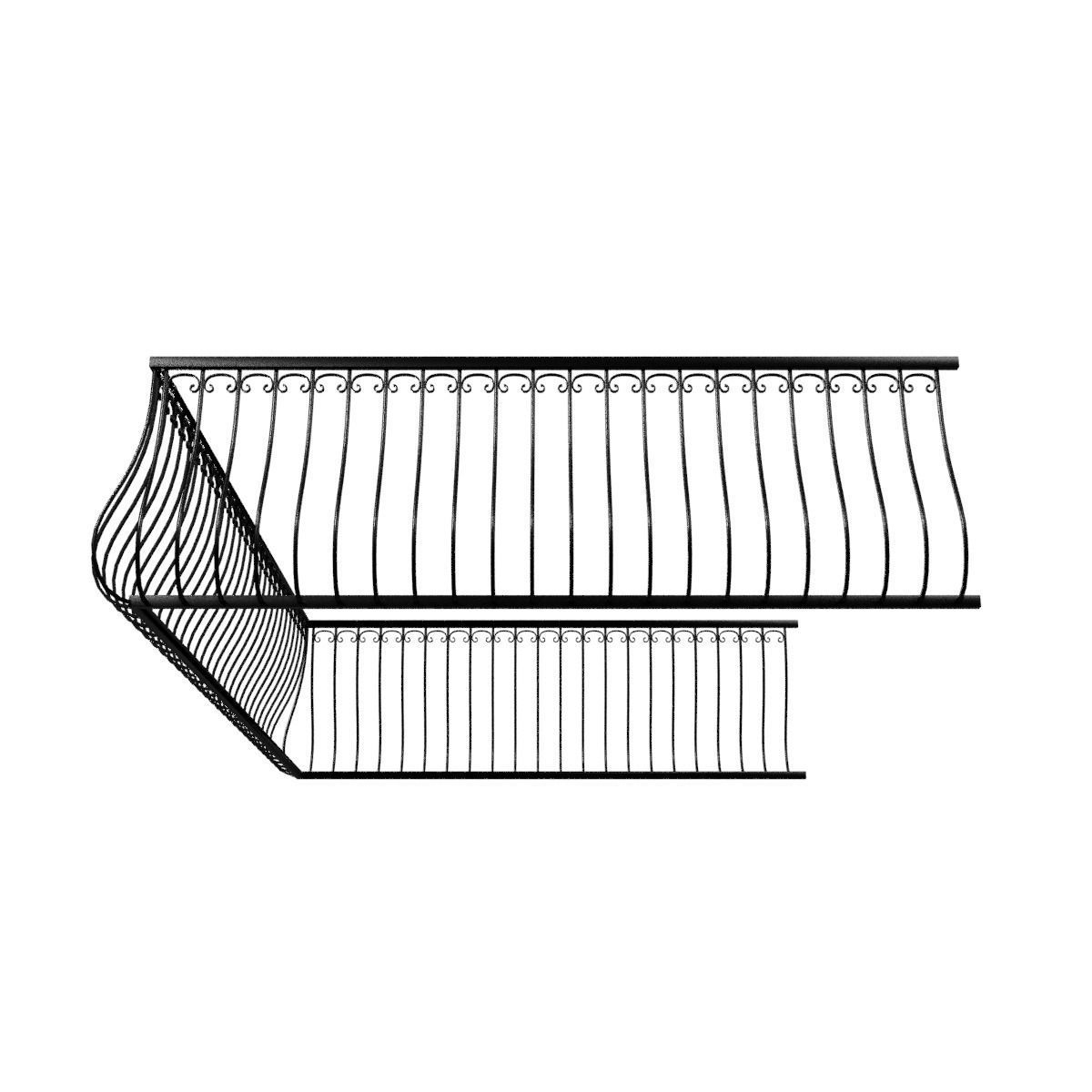 Balcony Railing 3D model_2