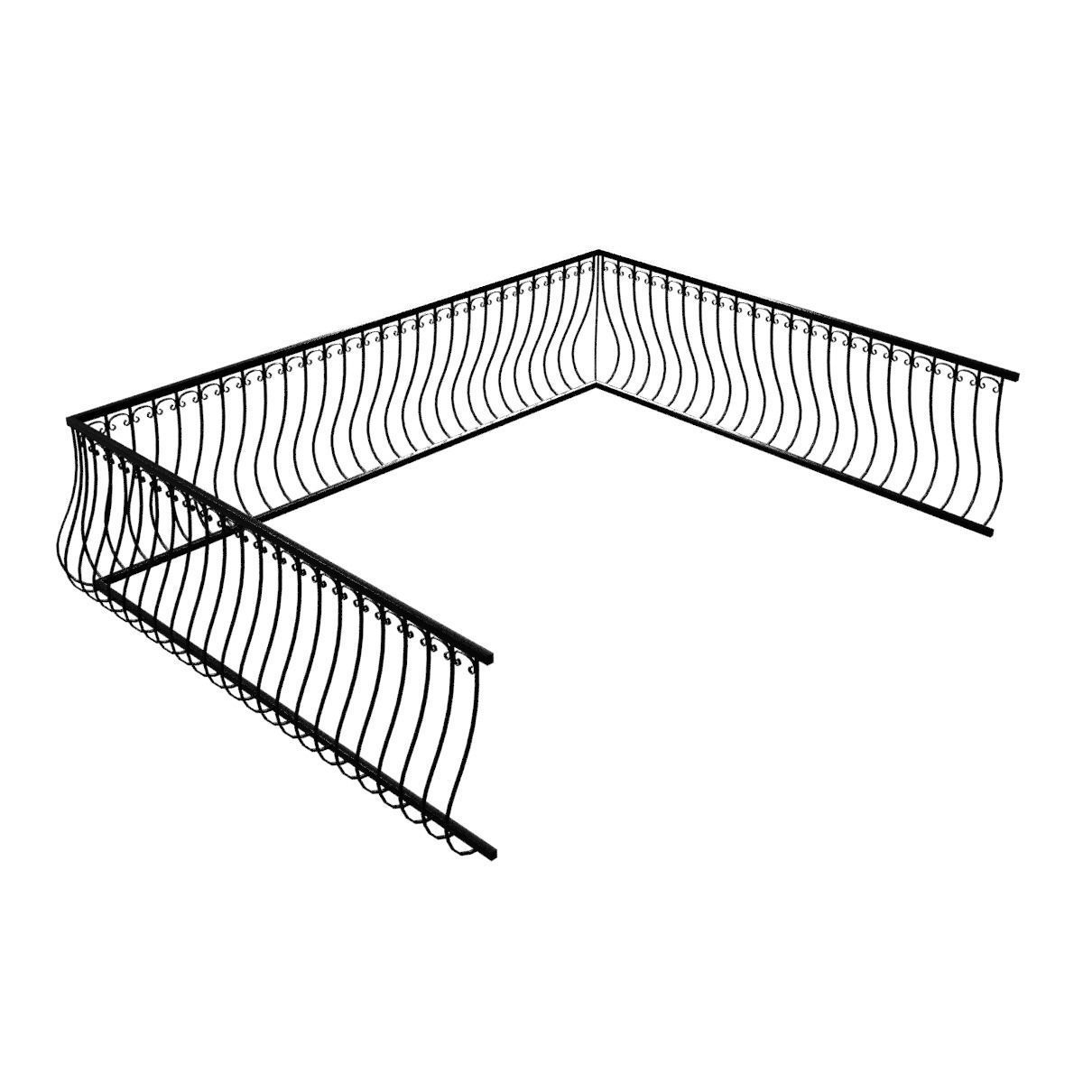 Balcony Railing 3D model_24