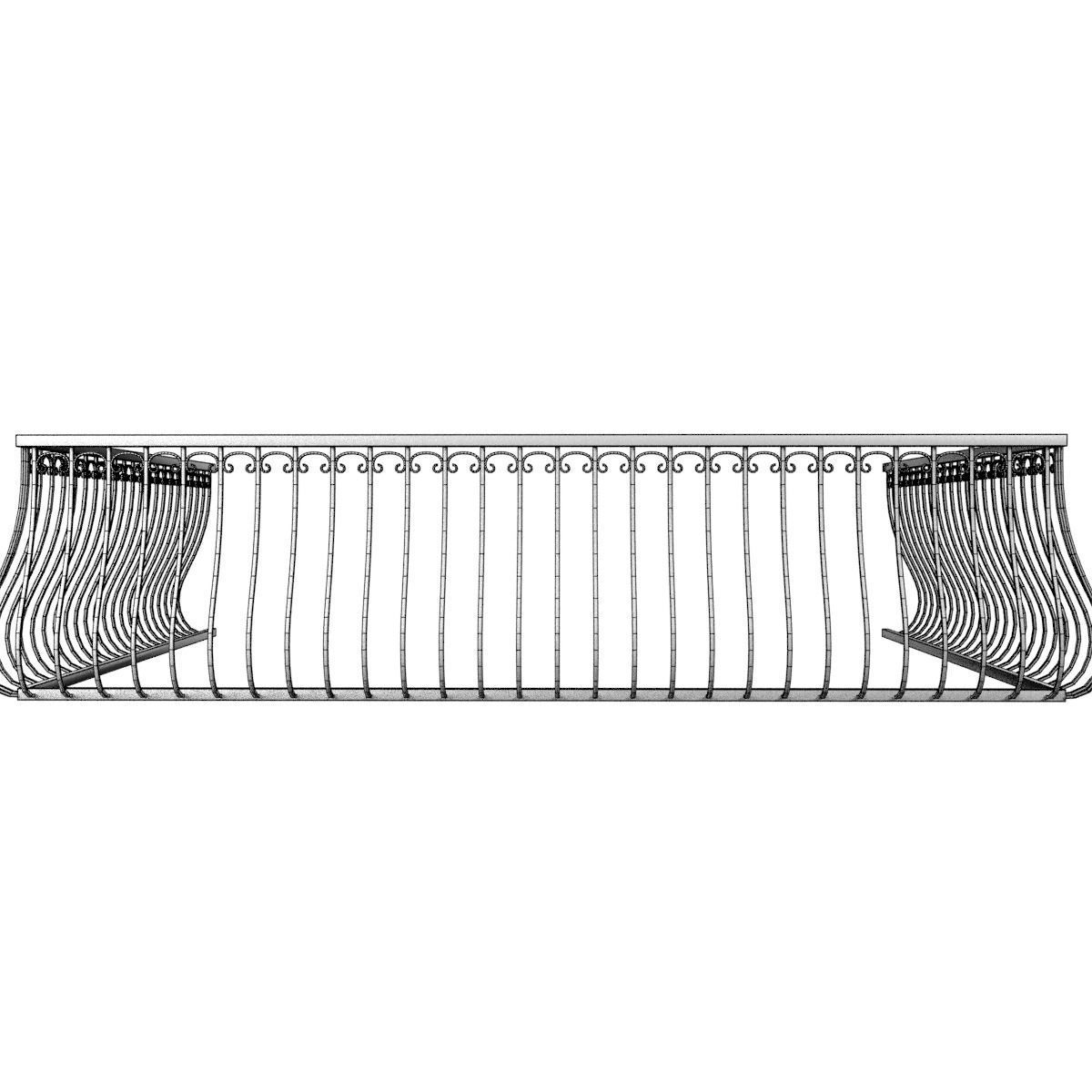Balcony Railing 3D model_13