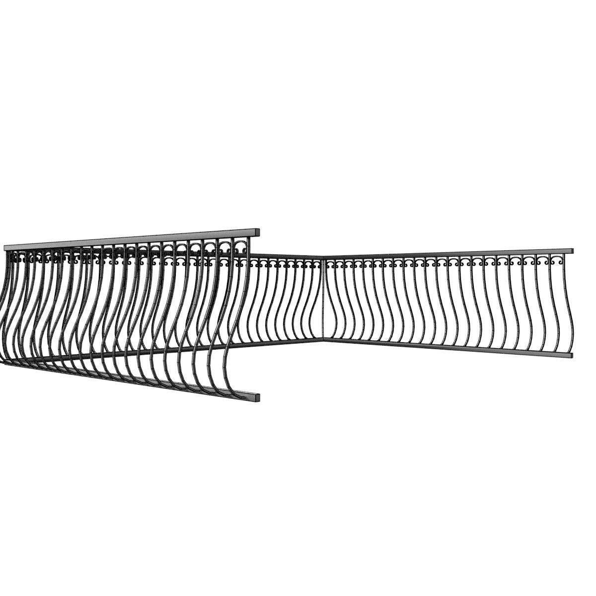 Balcony Railing 3D model_16