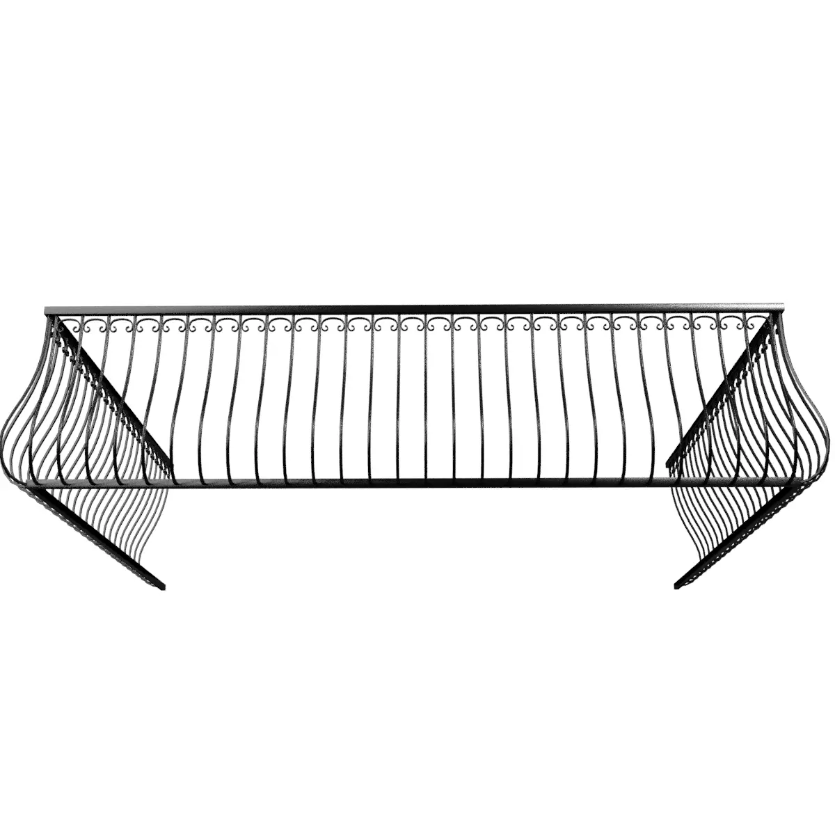 Balcony Railing 3D model_0