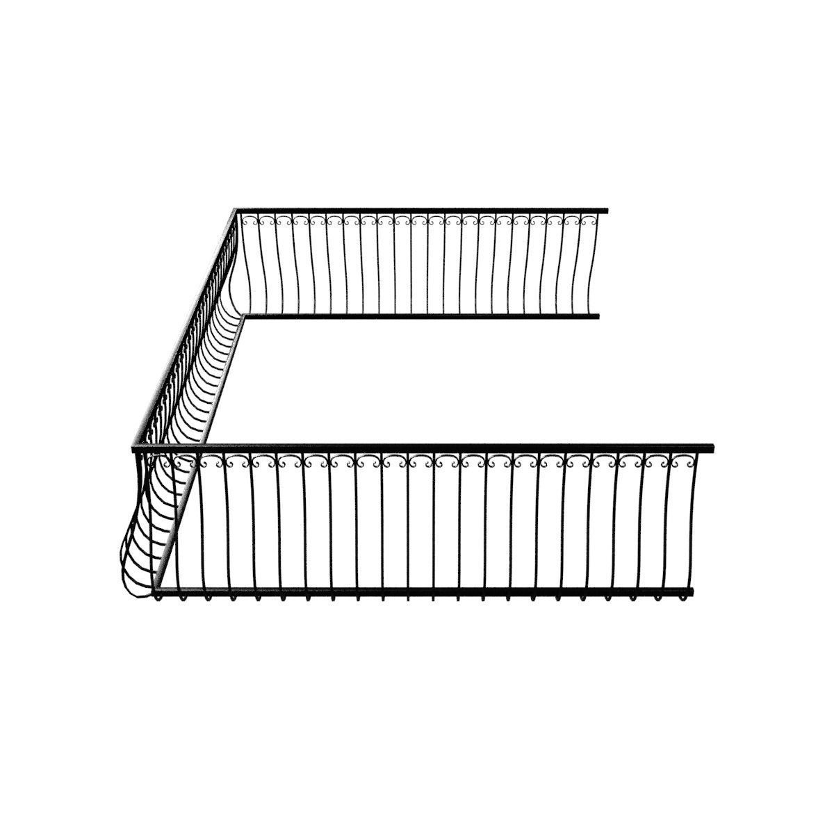Balcony Railing 3D model_23