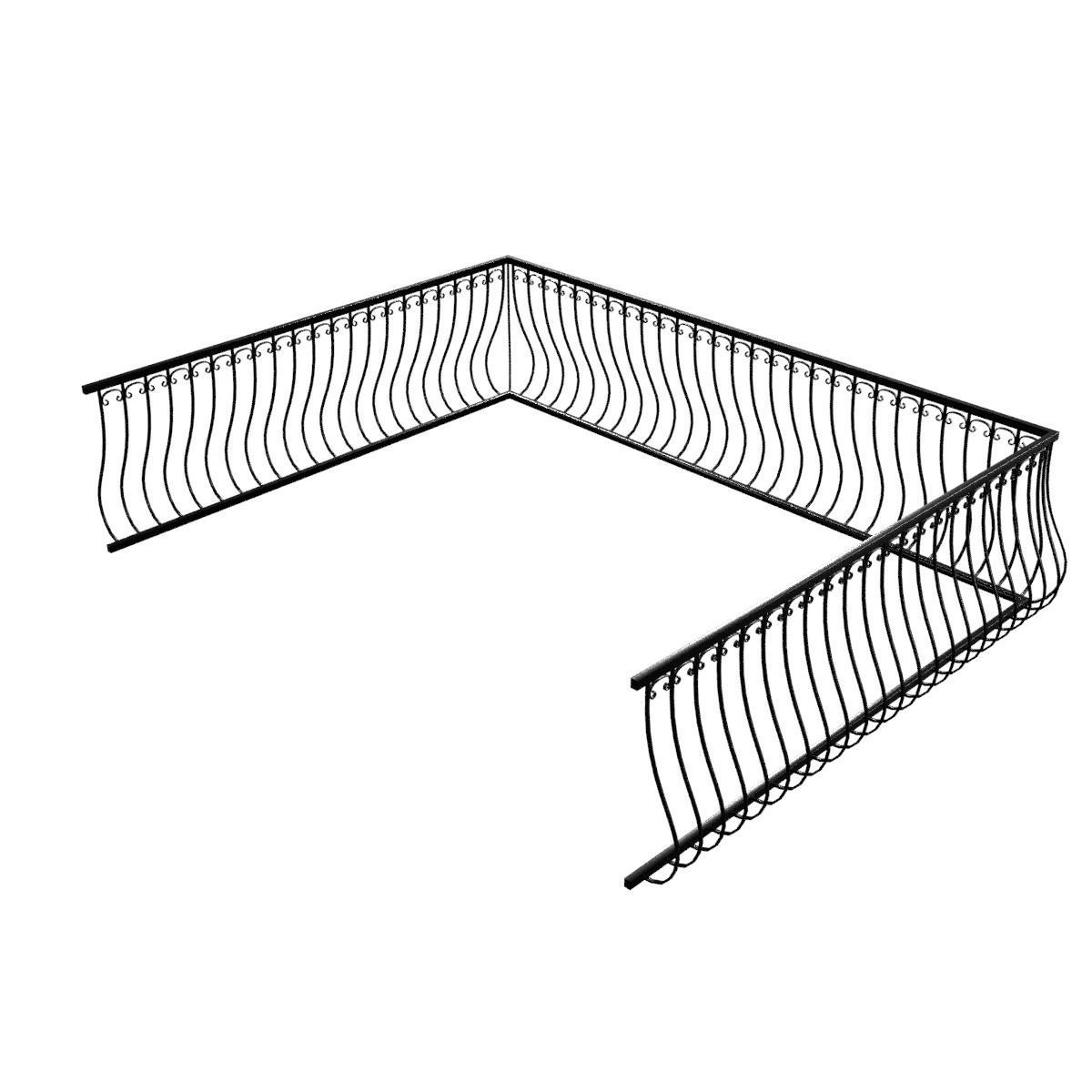 Balcony Railing 3D model_26