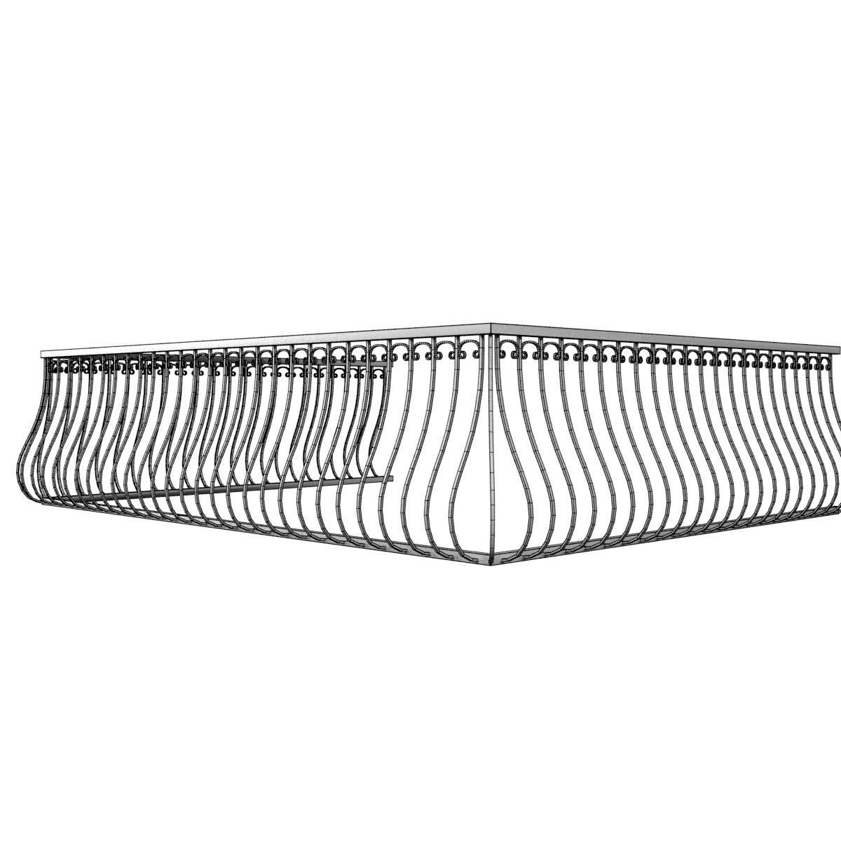 Balcony Railing 3D model_14