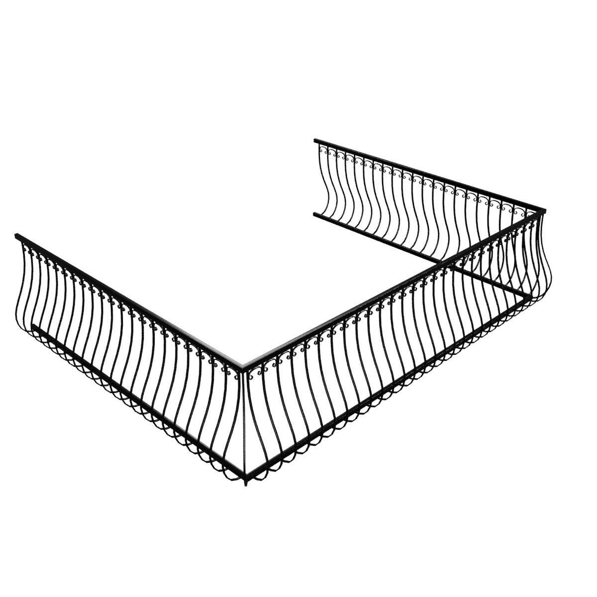 Balcony Railing 3D model_28