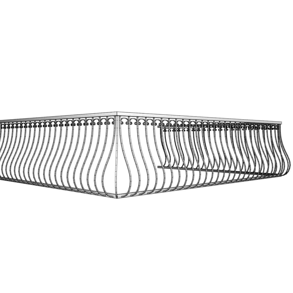 Balcony Railing 3D model_20