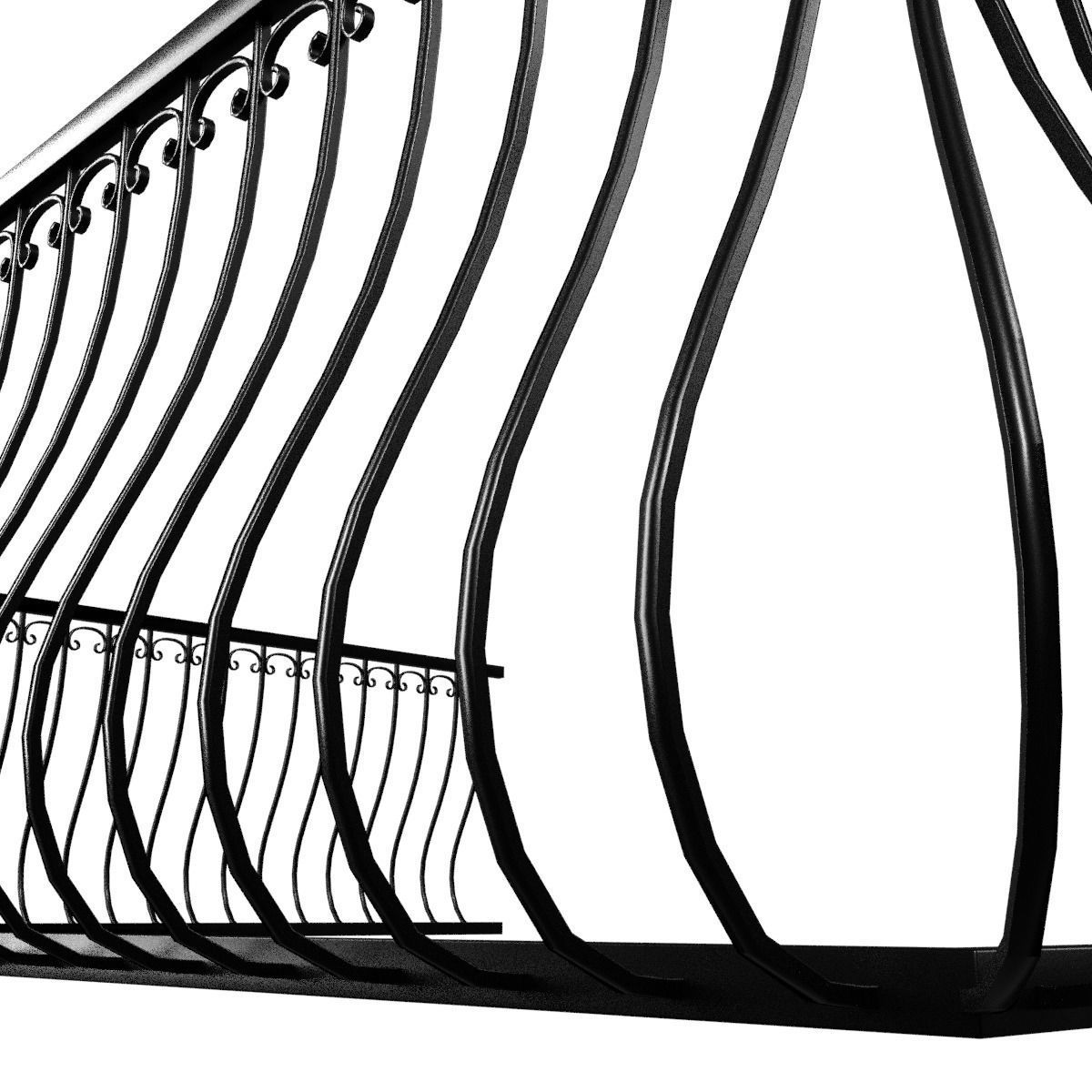 Balcony Railing 3D model_4