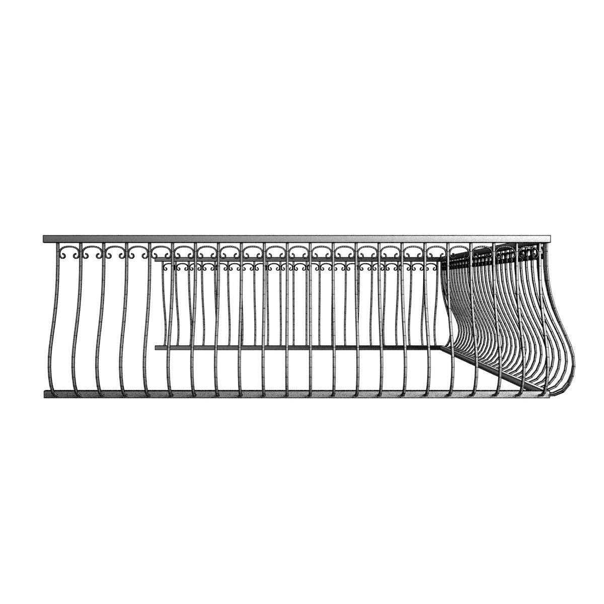Balcony Railing 3D model_19