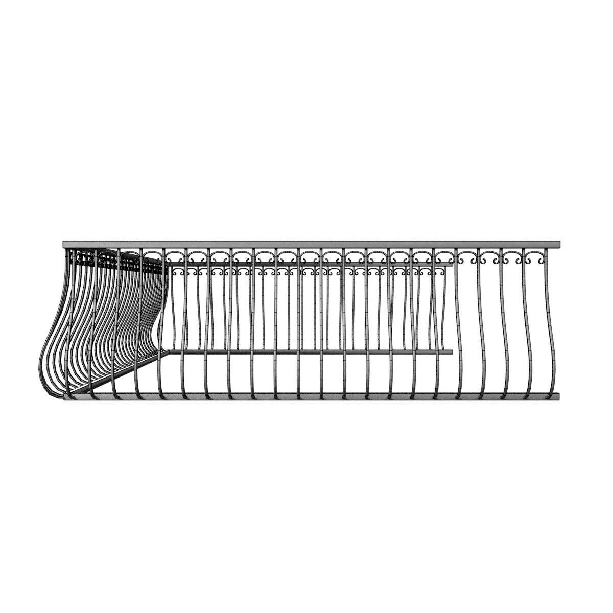 Balcony Railing 3D model_15
