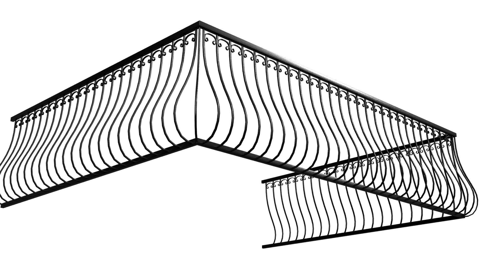 Balcony Railing 3D model_12