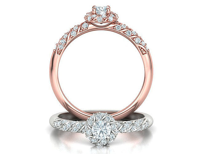 Delicate Promise Ring Twist Style Own design 3dmodel 3D print model