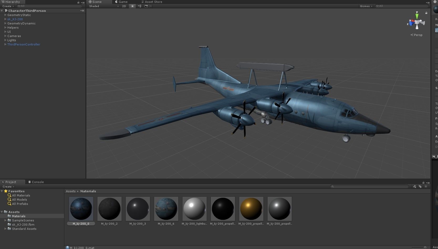 Shaanxi KJ-200  AEW C Aircraft Low-poly 3D model_17